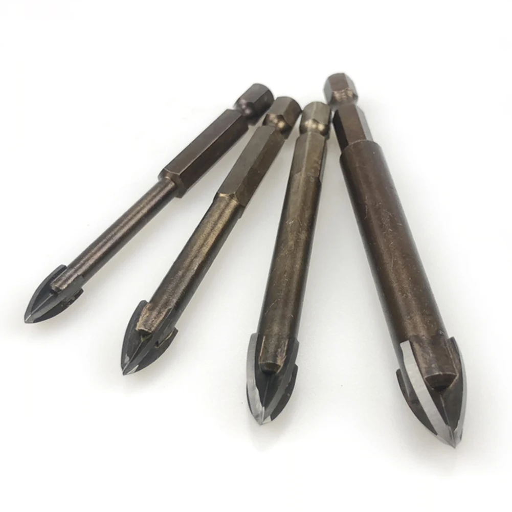 

Accessories Drill Bits For Granite For Stone For Tile With 4 Cutting Edge 4pcs Set Carbide For Ceramic Brand New