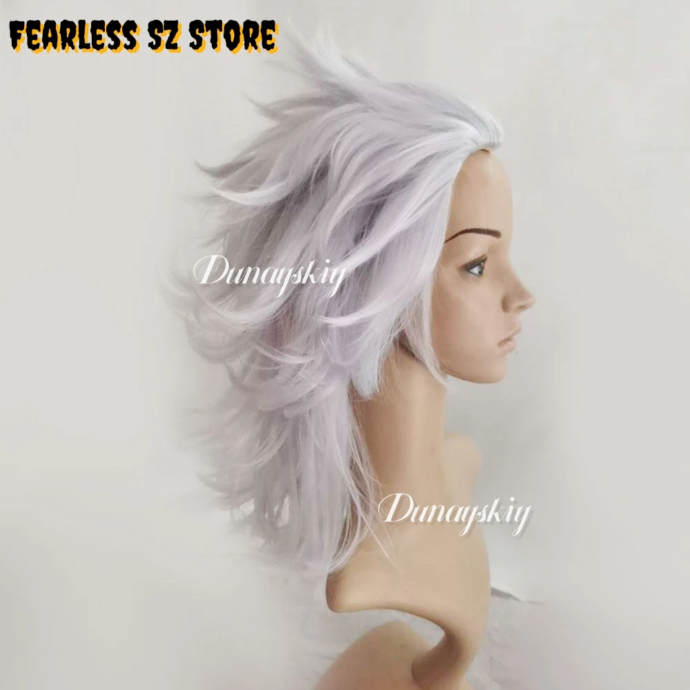 Dorohedoro Noi Cosplay Costume Synthetic Hair Long Silver White Straight Hair Anime Costume Accessory For Halloween Convention view 3