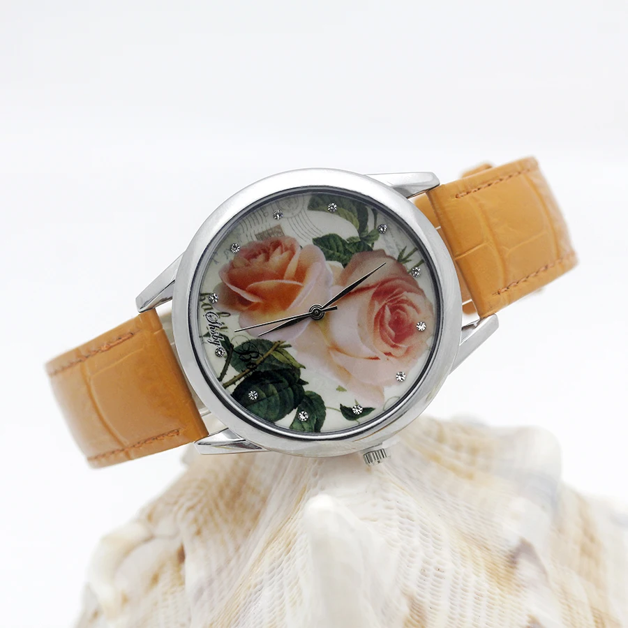 Shsby Sweet Flower Quartz Wristwatch Elegant Ladies Watch Luxury Brand Woman Watch  For Women Girls Gift 2