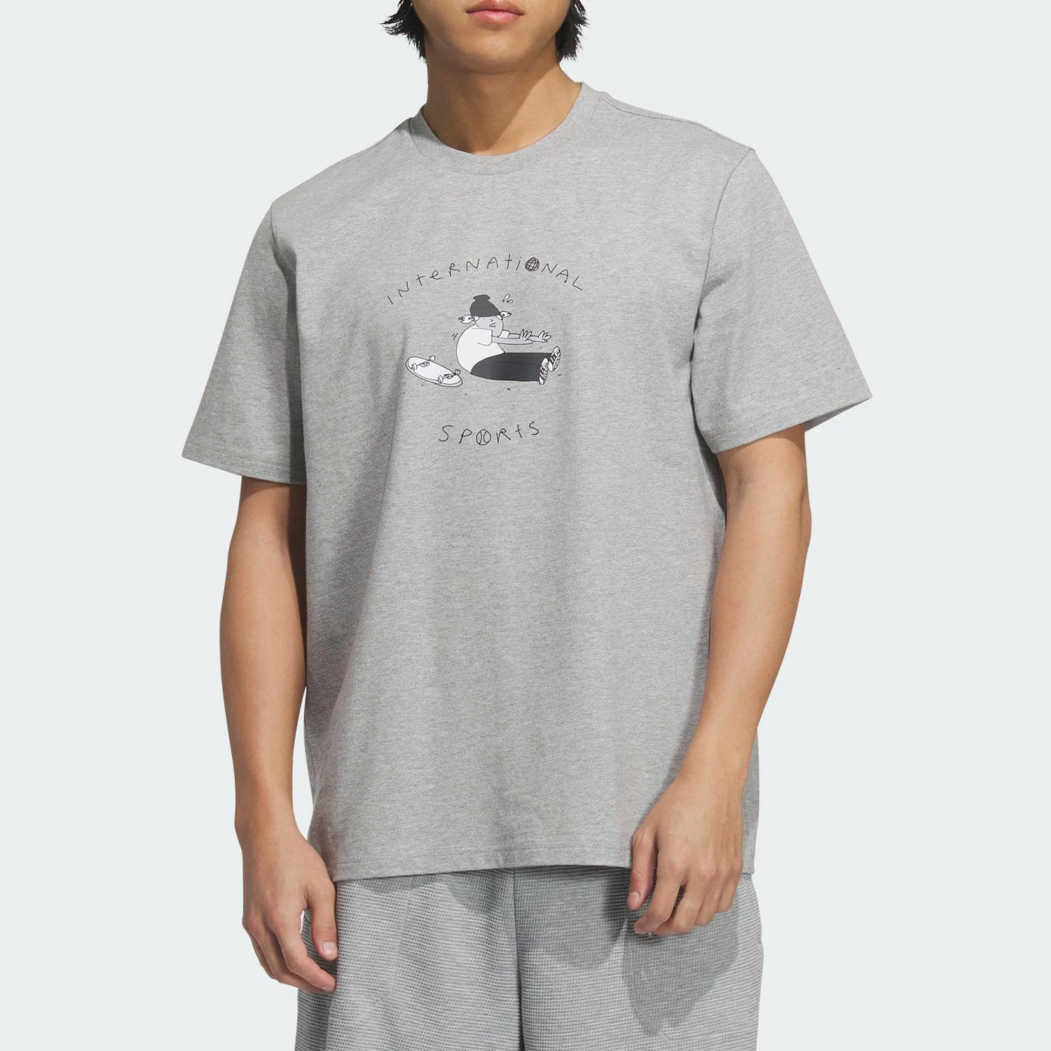 

Adidas genuine Three Stripes Men's Loose Retro Soft T-shirt KA2251