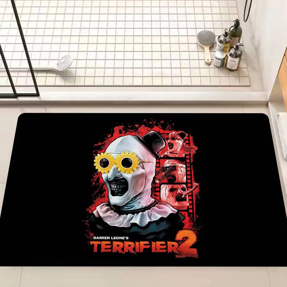 Halloween Horror Clown T-terrifierS Movie Entrance Door Mat Nordic Style Home Doormat Bathroom-Toilet Mats Bedroom Hotel Mat