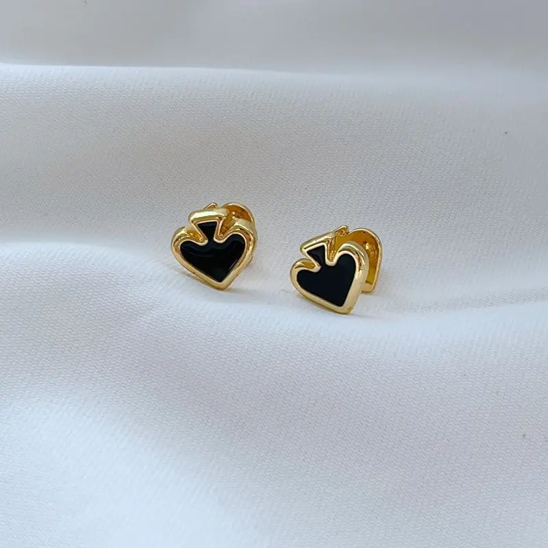 Korean Japanese Style 925 Silver Needle Earrings Fashion Fresh Simple Enamel Glaze Elegant Ear Jewelry Silver Needle Studs