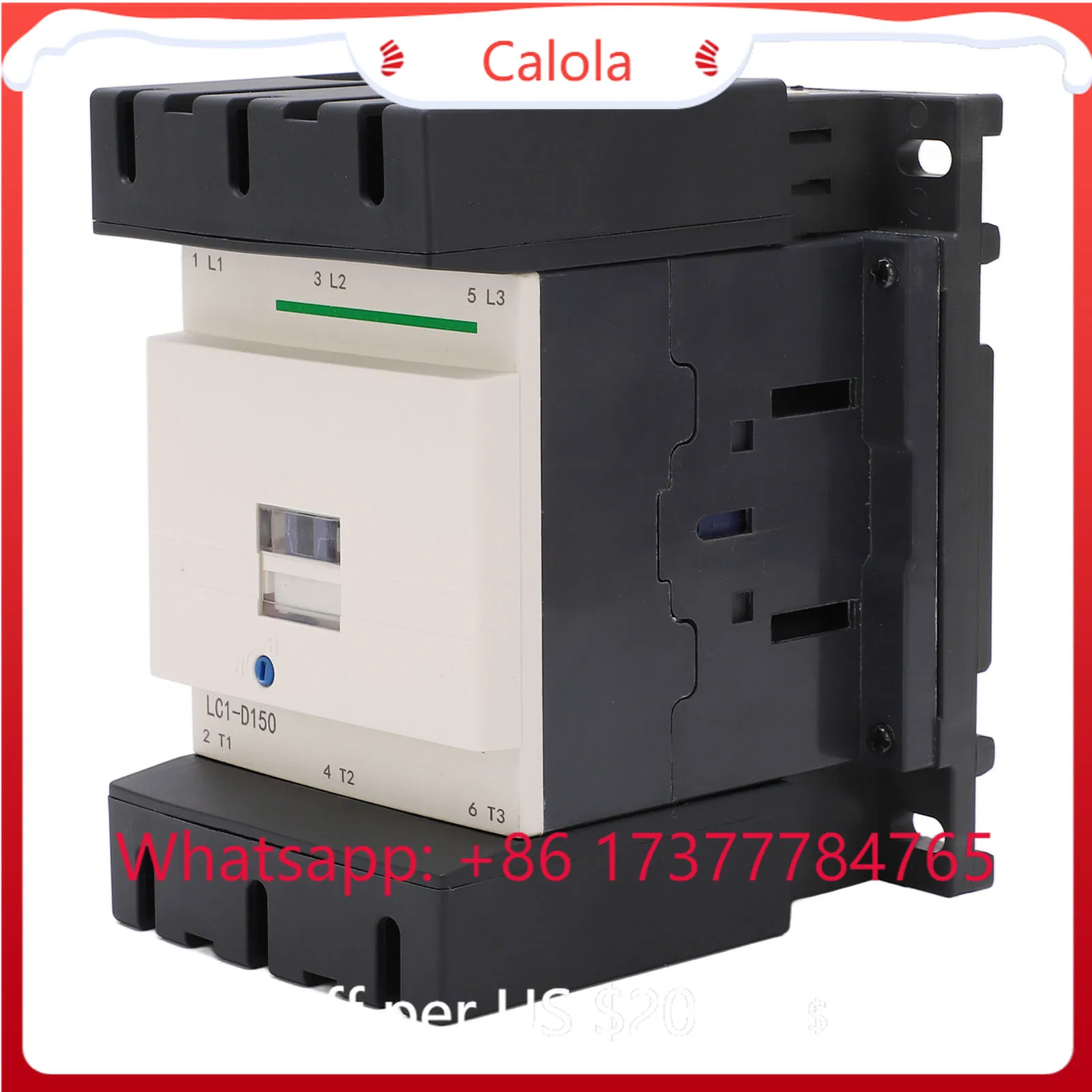 150A AC Contactor Copper Coil Silver Contact PC Flame Retardant Power Distribution Equipment