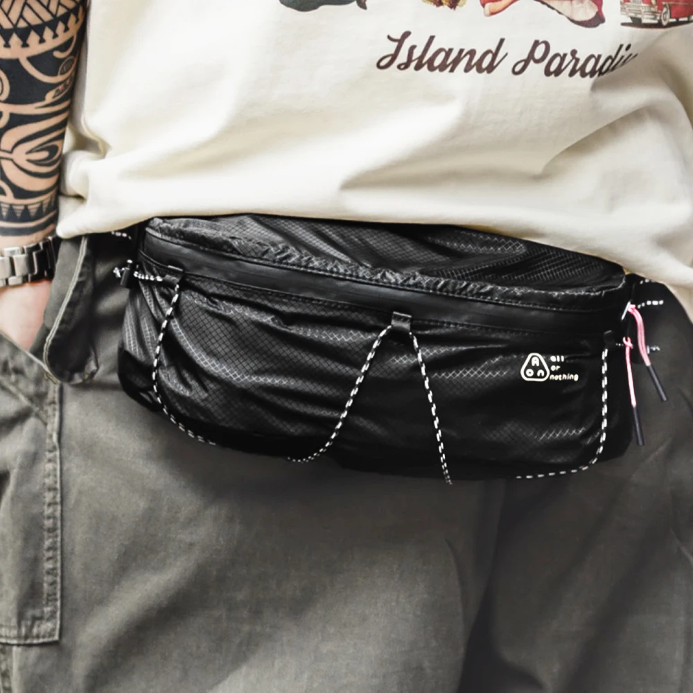 

Maden Unisex Style Tactical Crossbody Bag Adjustable Black Outdoor Waist Pack Motorcycle Chest Bag for Cycling Travel Coin Purse