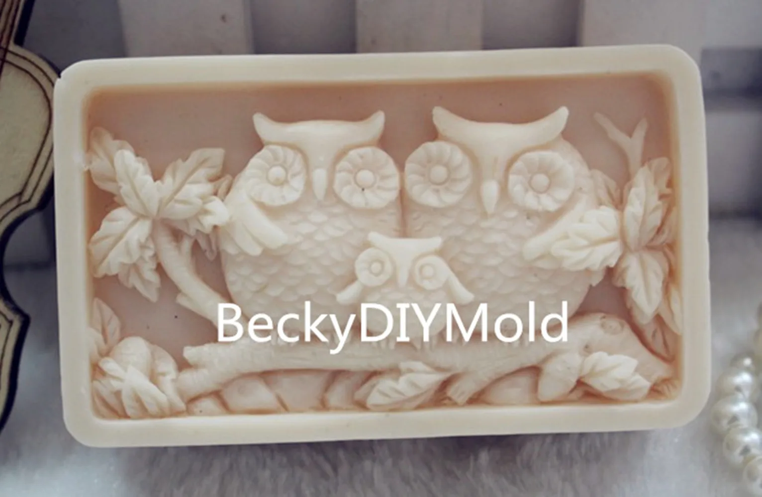 wholesale!!!1pcs Owl Lovers(zx116) Silicone Handmade Soap Mold Crafts DIY Mould