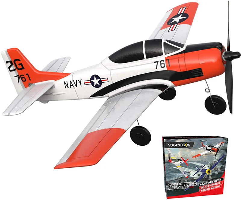 

Volantex 761-9 2.4G 6-Axis Foam Aircraft T28 RC Airplane Glider EPP 4CH Warbird with Xpilot Stabilizer / One-key Aerobatic RTF