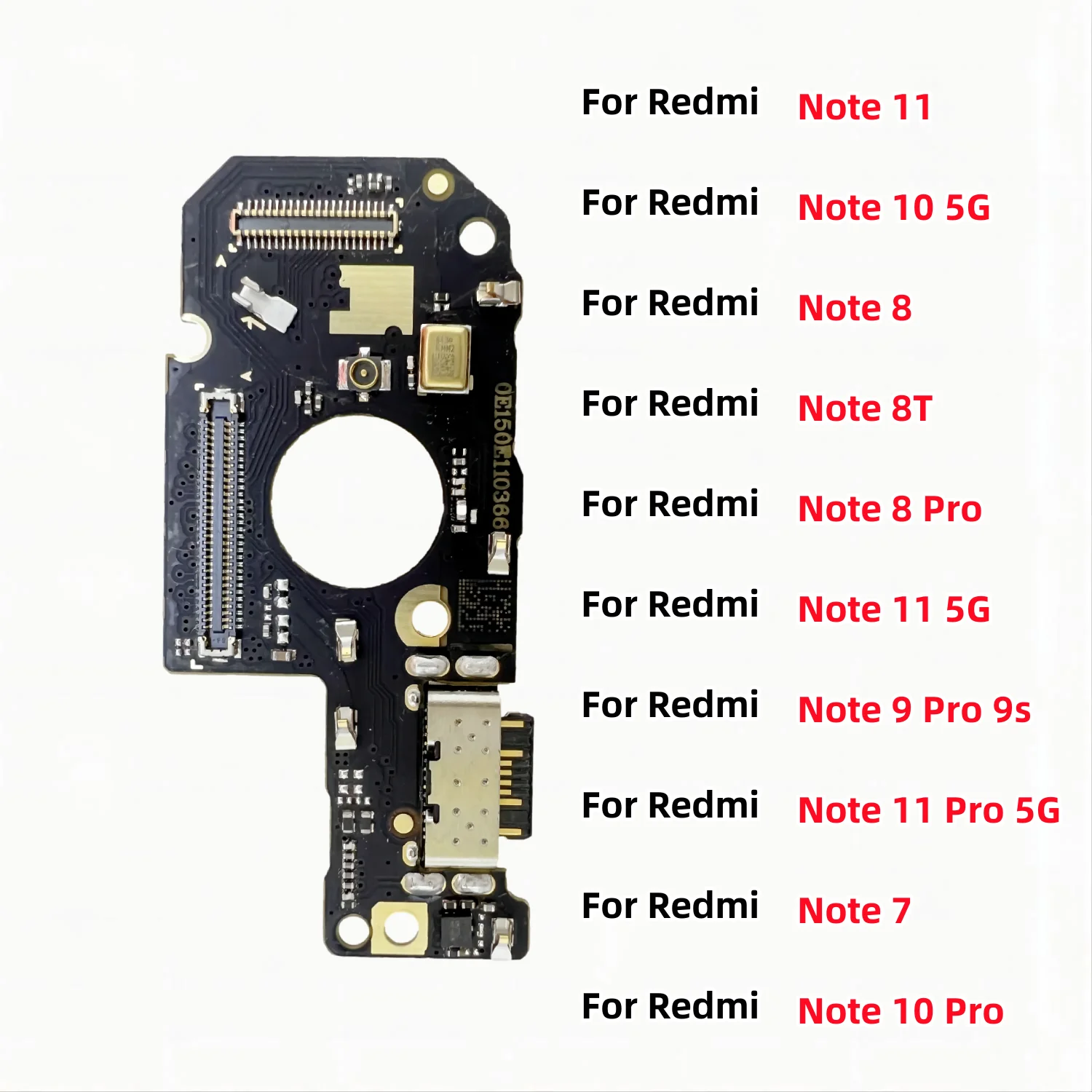 

USB Charger Dock Connector Board Charging Port Flex Cable For Redmi Note 11 11e 7 8 8T 9S 9 10 10s 11 12 Pro 4G 12 5G