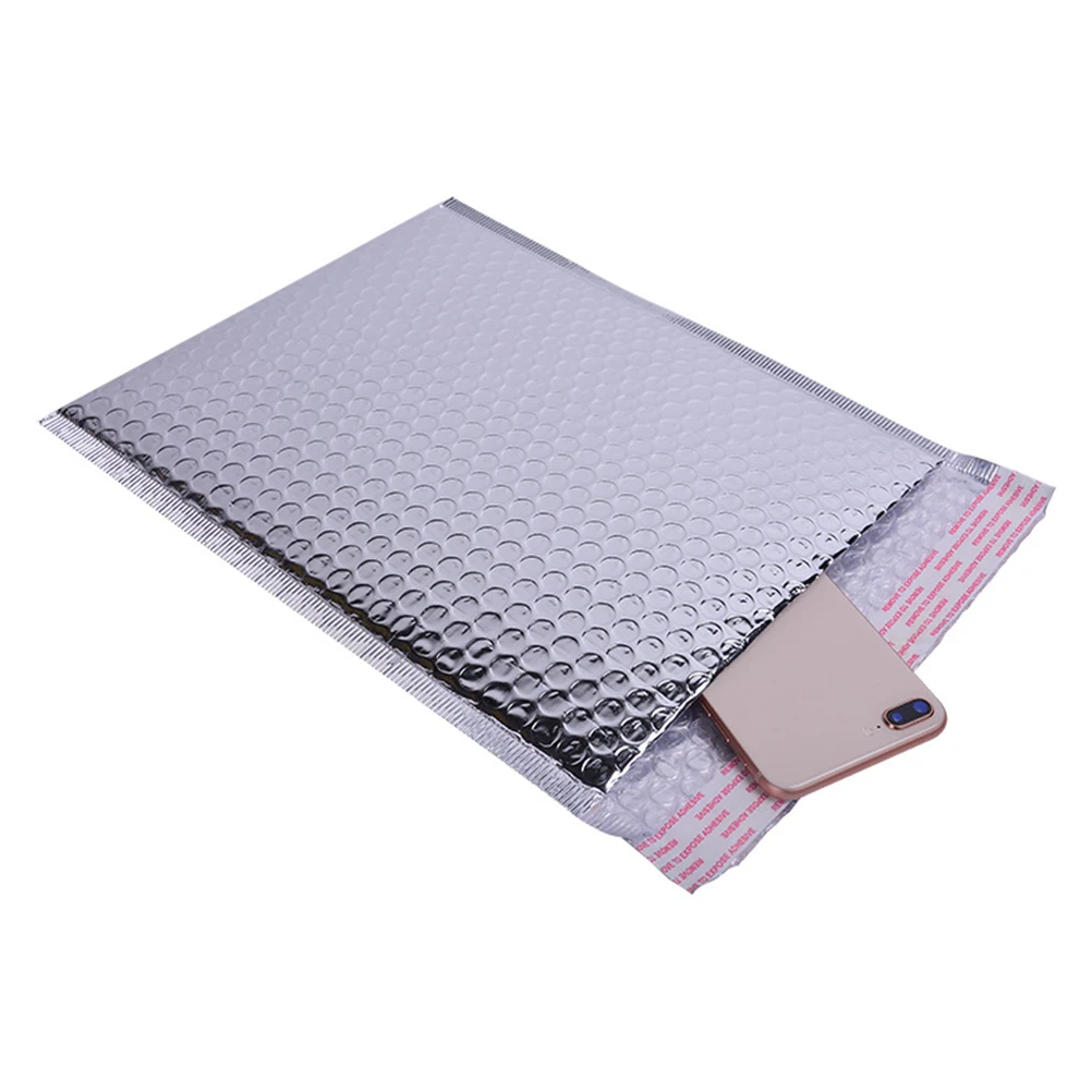 

50 pcs Aluminum Film Bubble Bag Shockproof Waterproof Packaging Envelope Foil Logistic Express Lightweight Self-Adhesive Sealing