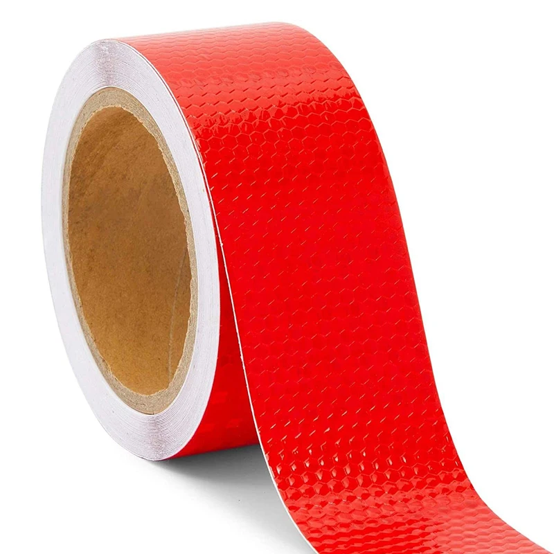 5cm*10m High Visibility PVC Warning Tape Reflective Tape Reflector Stickers Materials For Vehicle Truck Car Trailer Safety