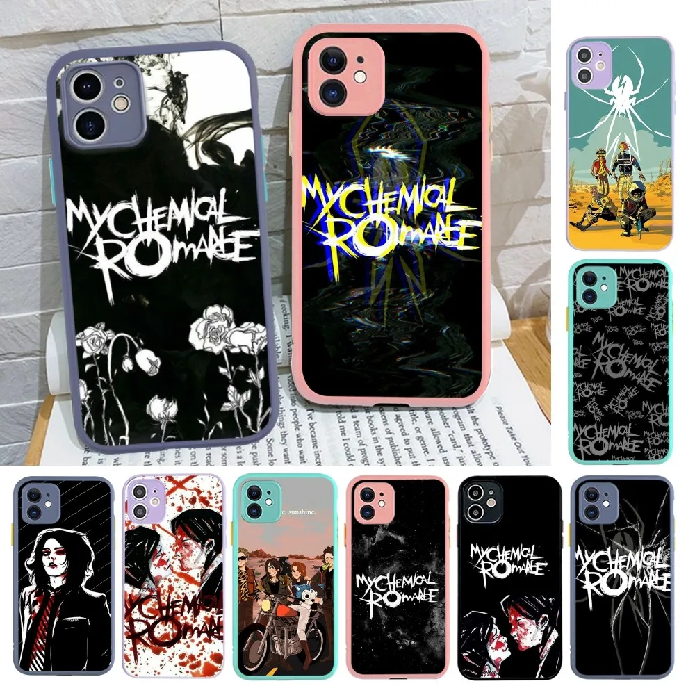 

My Chemical Romance Phone Case for iPhone 14 11 12 13 Mini Pro Max 8 7 Plus X XR XS MAX Translucent Matte Cover