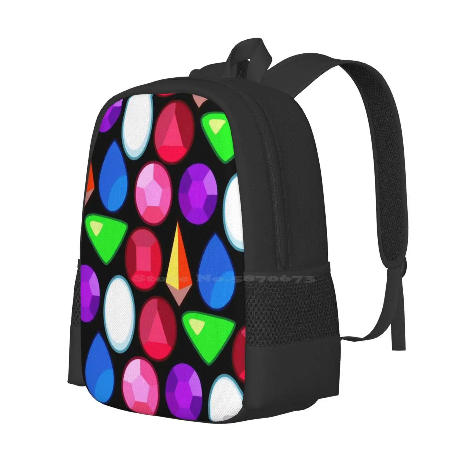 Gem Pattern Large Capacity School Backpack Laptop Bags Steven Universe Garnet Amethyst Pearl Lapis Jasper Peridot