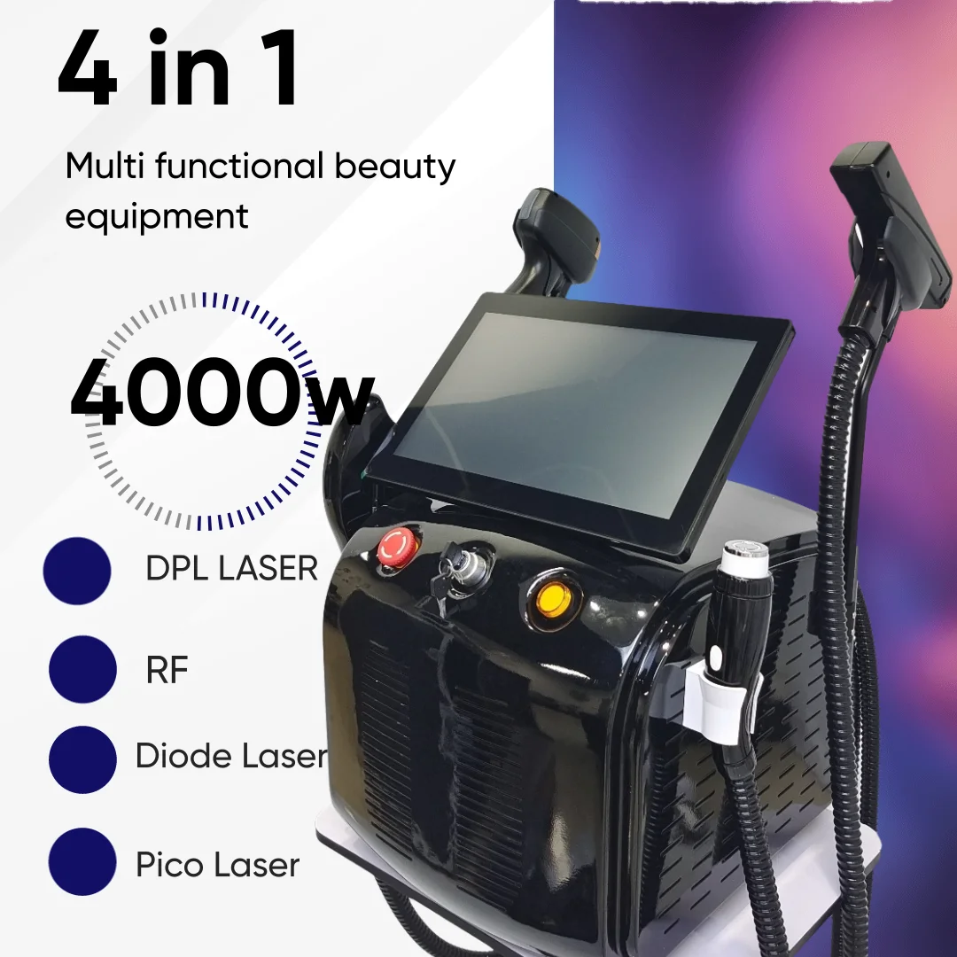 

2025 4000w diode 755 808 1064nm 940 4 wavelength 4 in 1 diode laser ice titanium laser body hair removal machine equipment