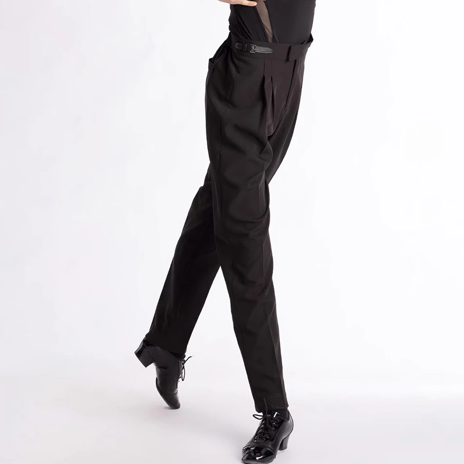 

High Waist Design Pants Male Latin Dance Trousers For Men Performance Belly Modern Dancing Dresses CR527