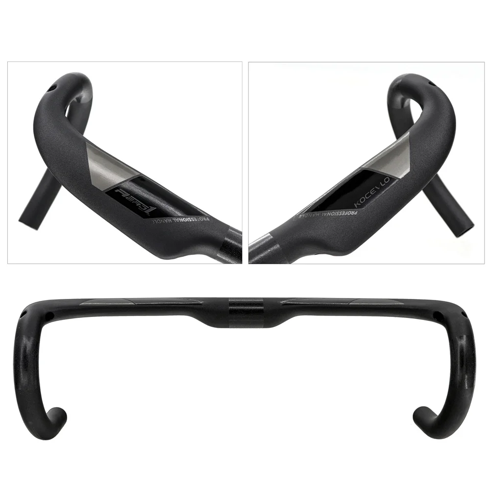 KOCEVLO-Guidon de vélo de route en carbone AERO, UD Matt, routage interne, guidon de vélo, 380mm, 400mm, 420mm, 440mm