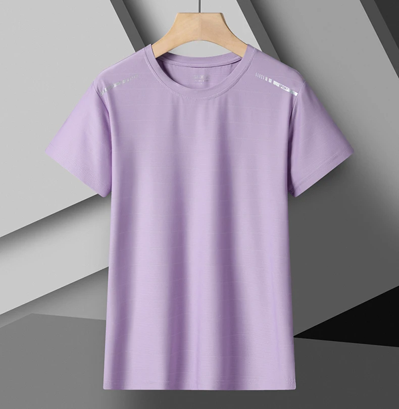 Damen Schnelltrocknende Eisseide Kühlende Reflektierende Hochelastische Atmungsaktive Sport-T-Shirts Fitness-Gym-Workout-Shirt – Detail 3