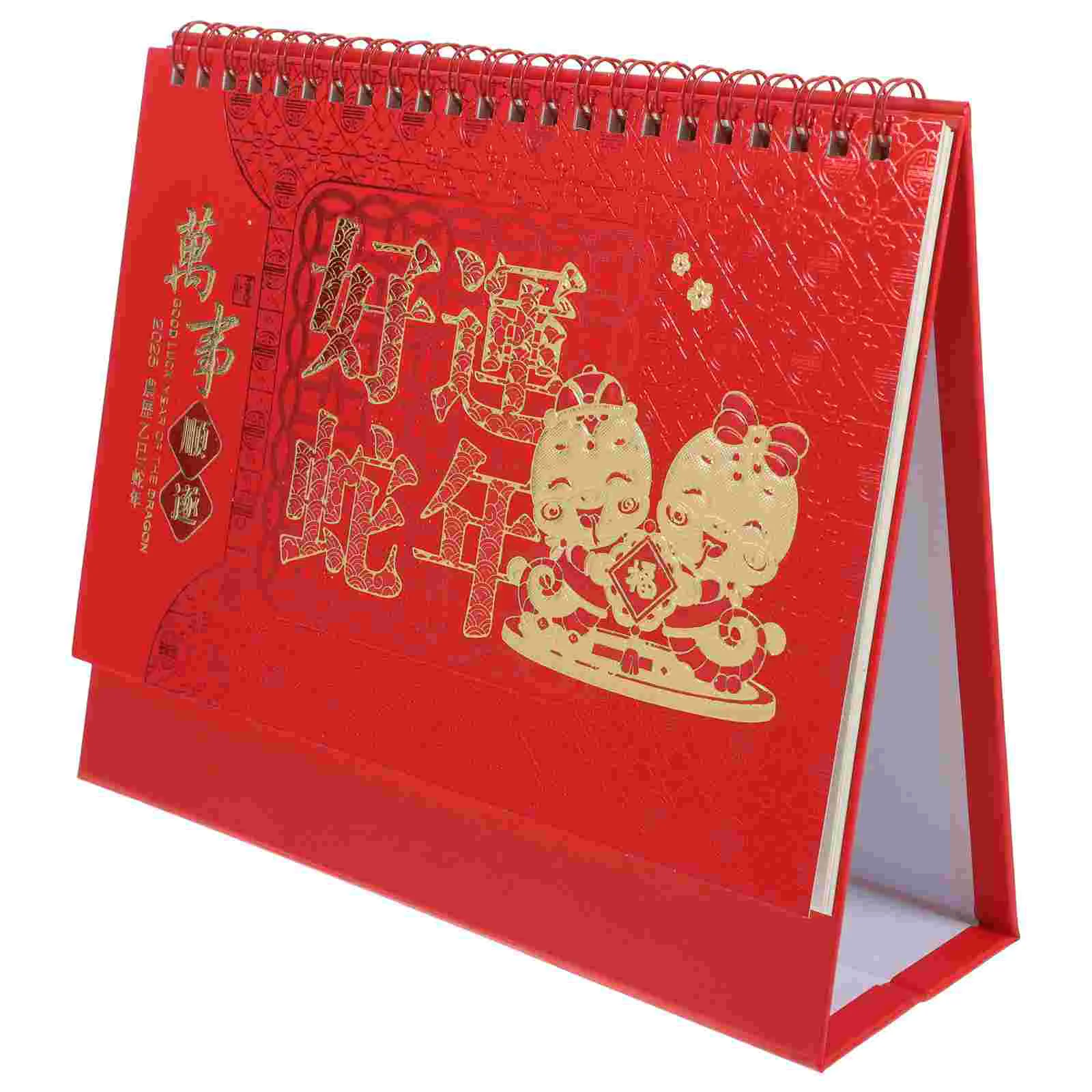 Standing 2025 Desk Calendar Year of The Snake Chinese Planner Small Student