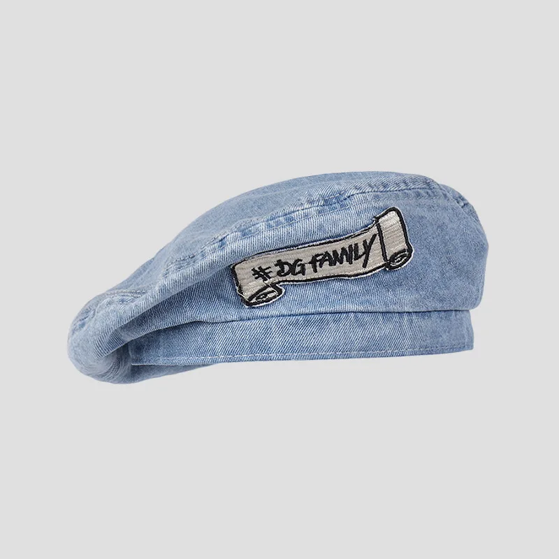 

Hat Women Beret Denim Cap Durable Octagonal Spring Autumn Painter Party Accessory For Outdoors