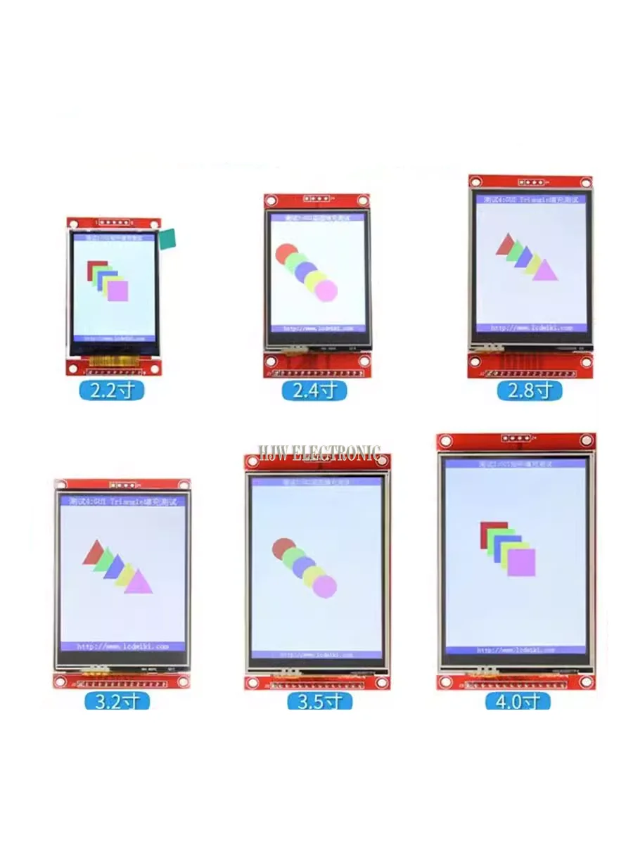 Módulo de pantalla táctil colorida, unidad SPI TFT LCD, 1,44, 1,8, 2,0, 2,2, 2,4, 2,8, 3,2, 3,5, 4,0, 480x320, ILI9341, ILI9488, 240x320