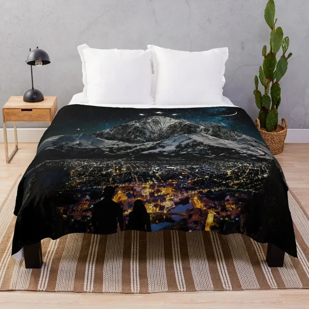 

Velaris - City of Starlight, Court of Dreams WITHOUT TEXT Throw Blanket Warm Flannel Blanket for Couch Chair Bedroom