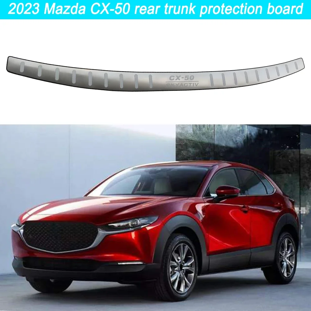 

For Mazda CX-50 CX50 Cx50 2023 Car Accessories Stainless Steel Trunk Door Sill Scuff Plate Rear Bumper Protector Trim Stickers
