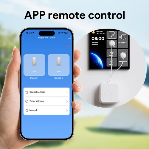 Imagen 2 del producto Tuya Fingerbot para pantallas táctiles Smart Life BLE Interruptor táctil inalámbrico Robot remoto funciona con Alexa Google Home asistente de voz