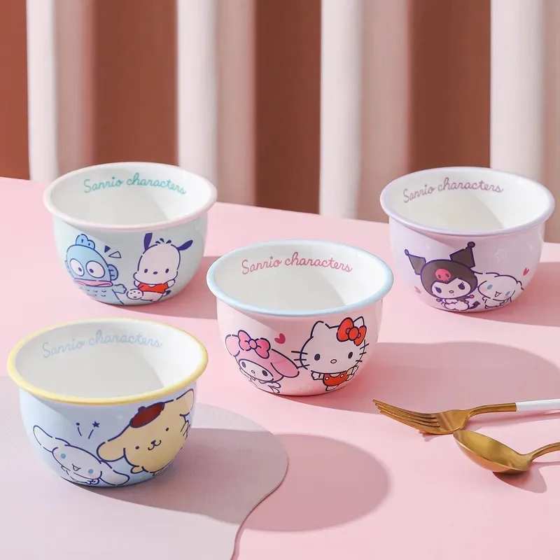Новая милая керамическая миска Sanrio Hello Kitty 2025 для дома, симпатичная посуда, кухонный аксессуар, идея подарка для взрослых