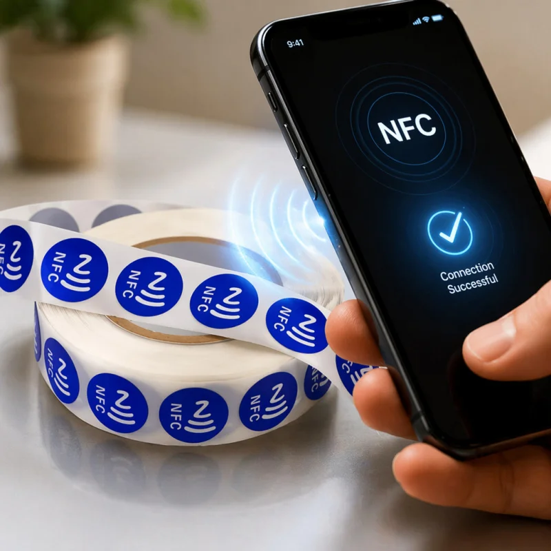 NTAG215 NFC Tags Original Chip Rewritable 504Bytes Memory Transparent Adhesive RFID Labels Stickers for NFC Devices