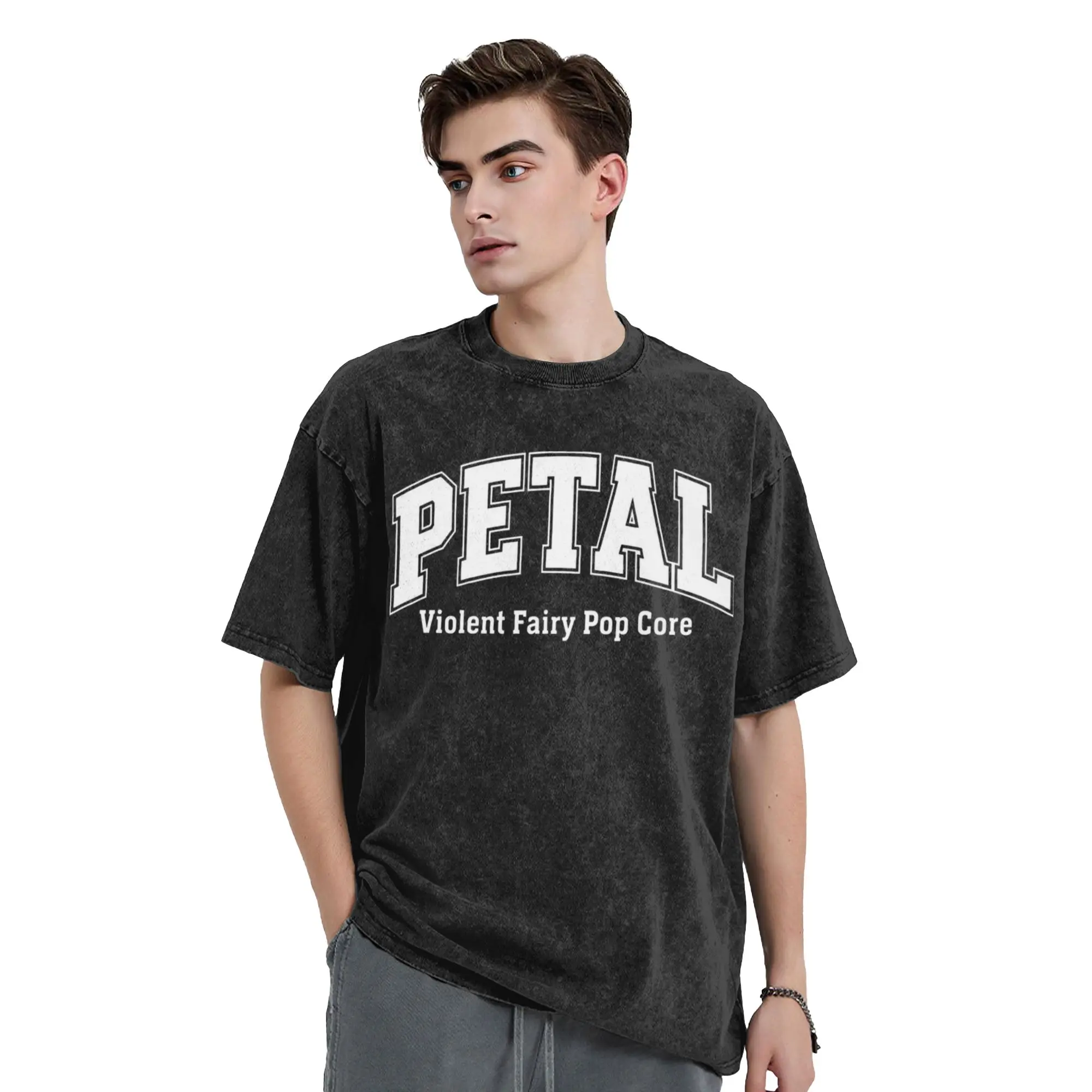 Ariana Grandes Petal Washed T Shirts Streetwear  Vintage T-Shirts  Tees for Men Women Cotton Oversize Graphic