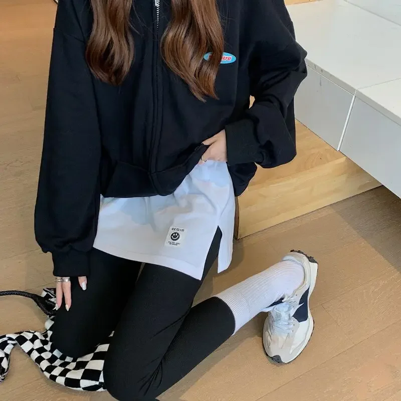 Women's Miniature White Skirt Bottoming Sweatshirt Matching Tool Fake Bottom Spring Autumn Inner Skirt Layered Hip Covering