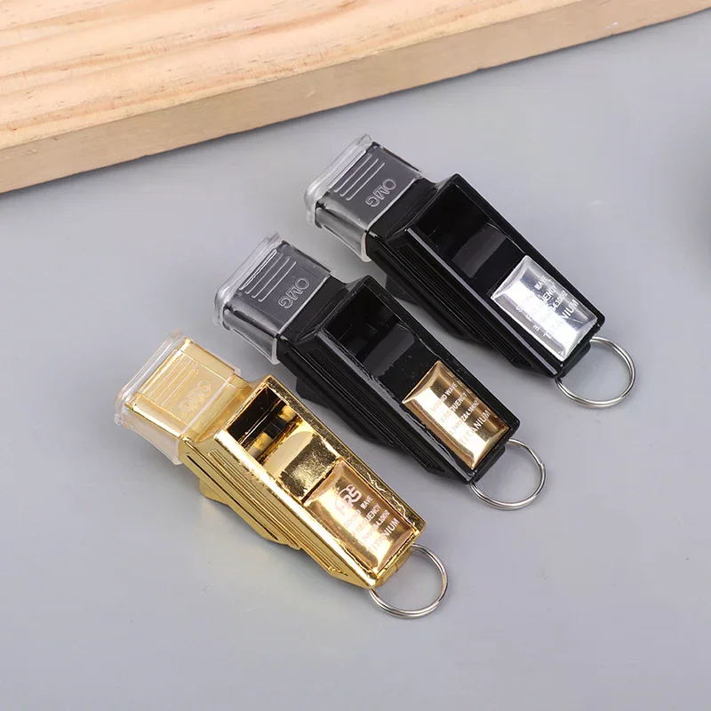 Professional Football Referee Whistles With Lanyard Box Big Sound Plastic Whistles Basketball Whistles Coach Equipment