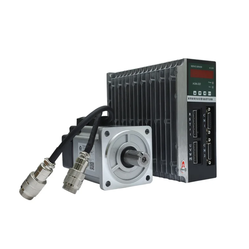 80 Flange High-Temperature Resistant 750W 220V Servo Motor Kit 3 Meter Waterproof Cable Three-Phase 50Hz Frequency