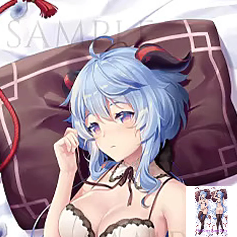 

Dakimakura Anime Ganyu (Genshin Impact) Double Sided Print Life-size Body Pillow Cover Decoration