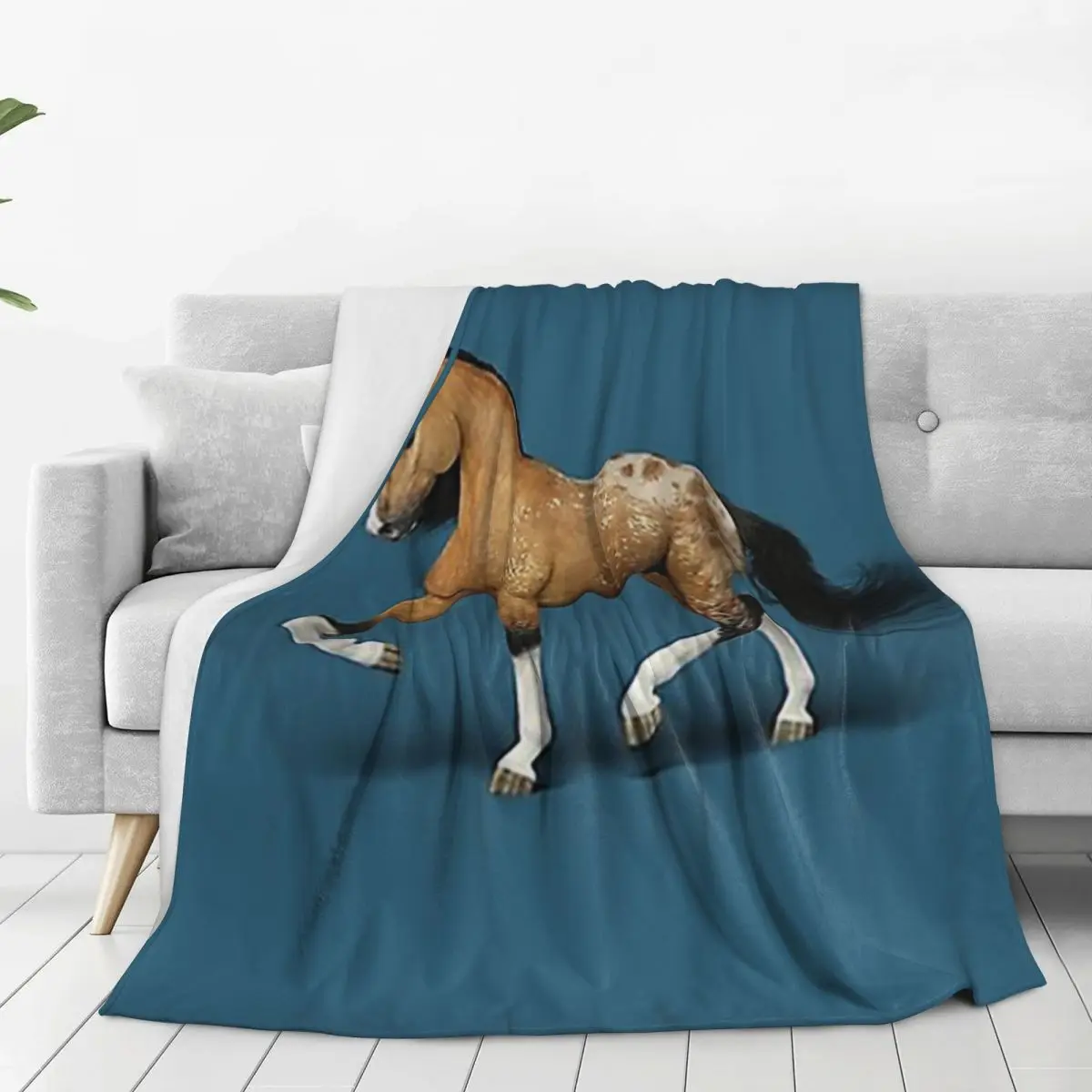 Buckskin Appaloosa Horse Blankets Fleece Throw Blankets Sofa Throw Blanket For Couch Bedding Travel Throws Bedspread Quilt