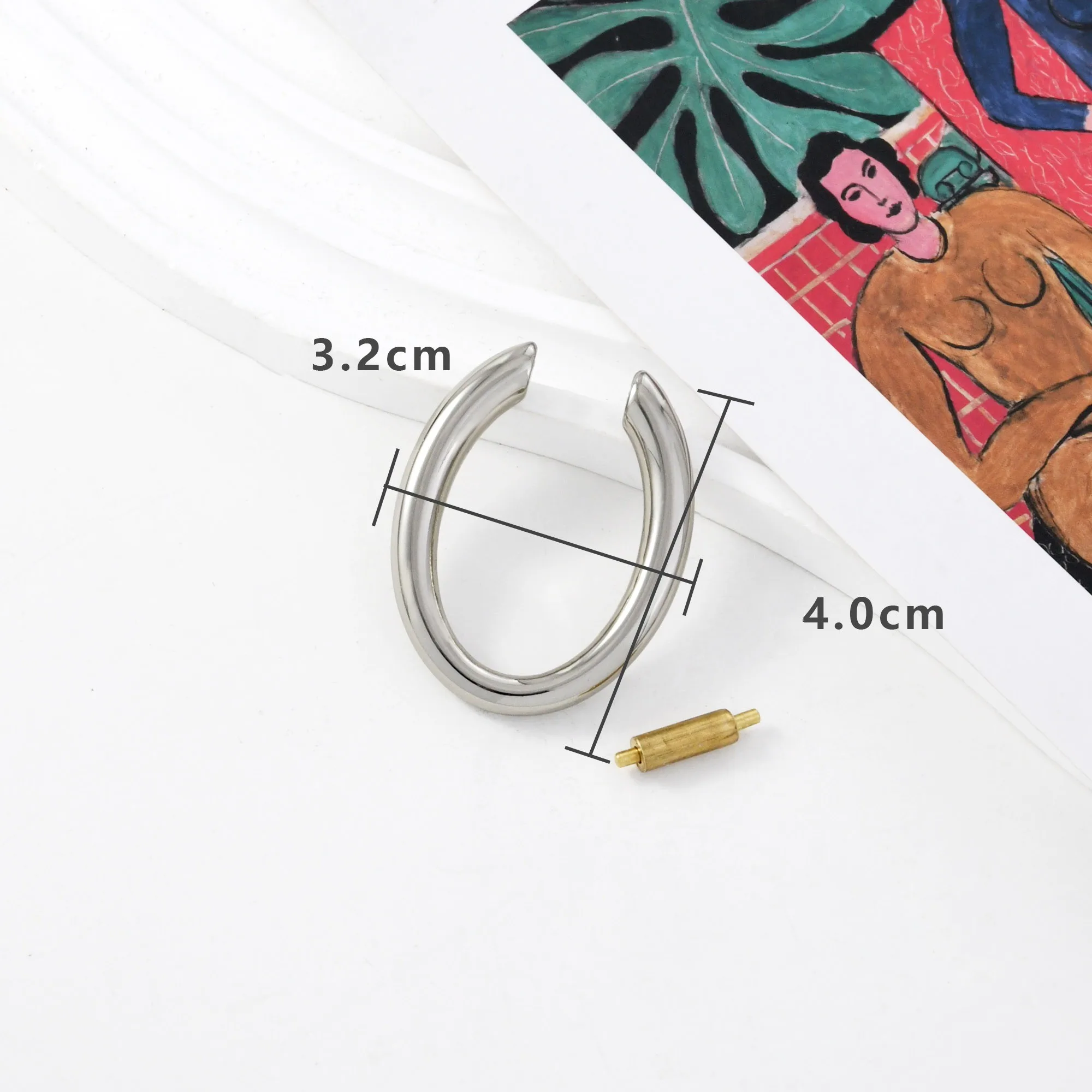Hardware Buckle for Bag Strap Replacement of Parts for Women\'s bag Buckle Button Handheld Rings