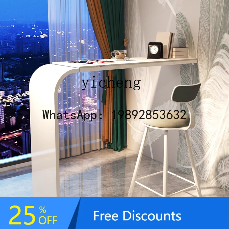 

AB rock slbalcony leisure small bar table household L-shaped wall bar partition window