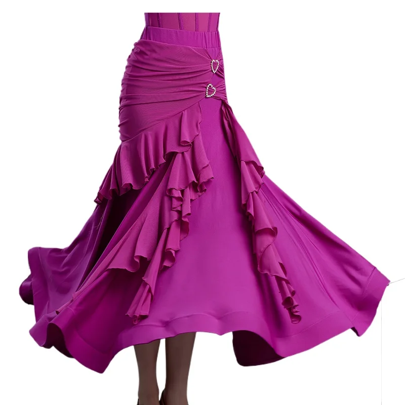 2025 Moderne Dans Rok Dames Nieuwe Ballroom Dans Wals Ballroom Dans Cha Cha Square Dance Danswedstrijd Rok 8051