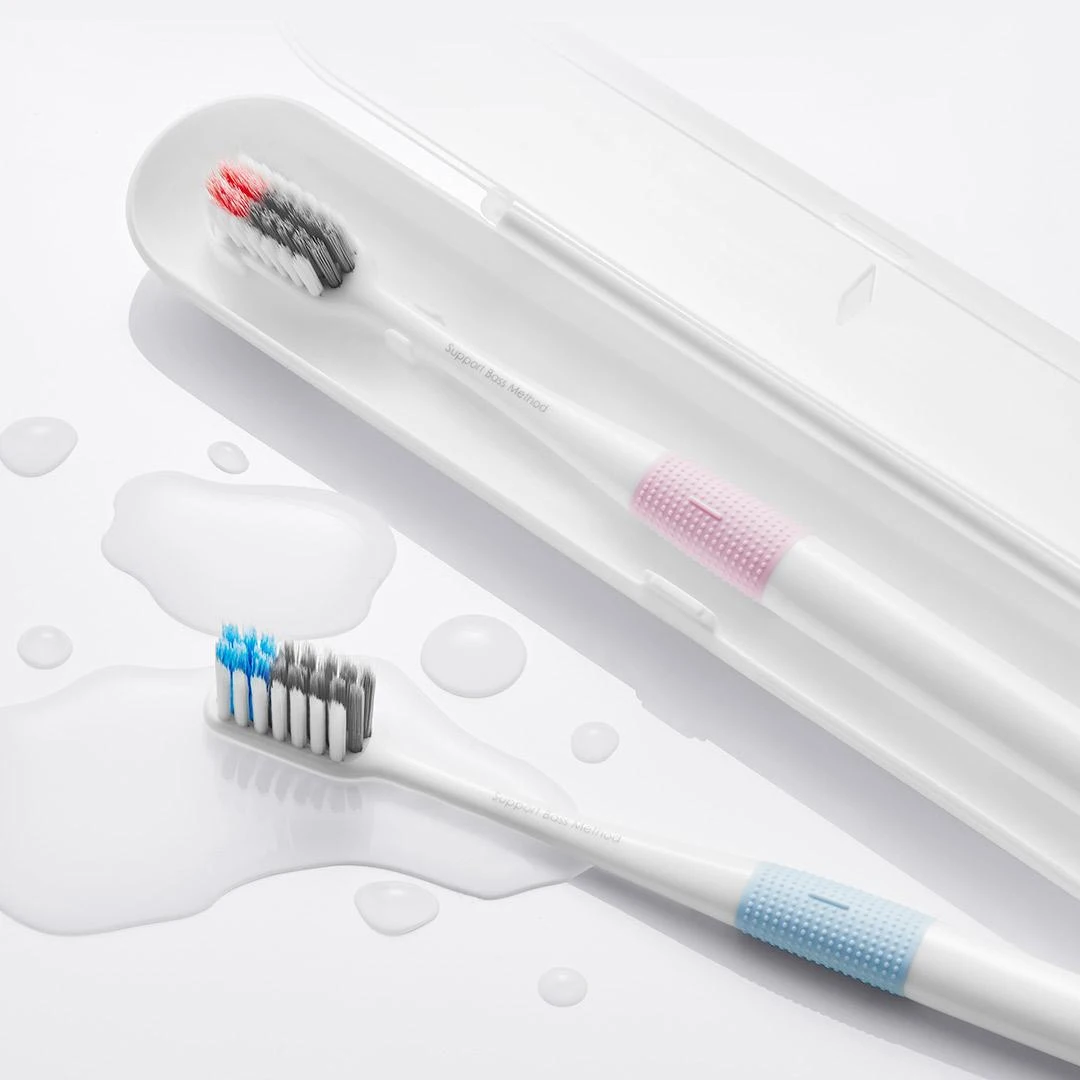 4pcs DR.BEI Babbitt Toothbrush 0.01mm Ultra-fine Soft Fur 360 ° Cleaning Teeth with box