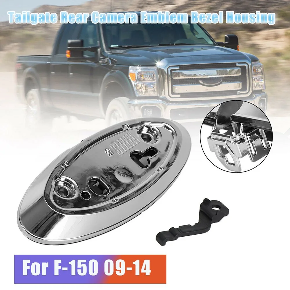 

Tailgate Back Up Rear View Camera Emblem Mount Bezel Housing for Ford F-150 09-14/13-16 F-250 F-350/12-20 RANGER