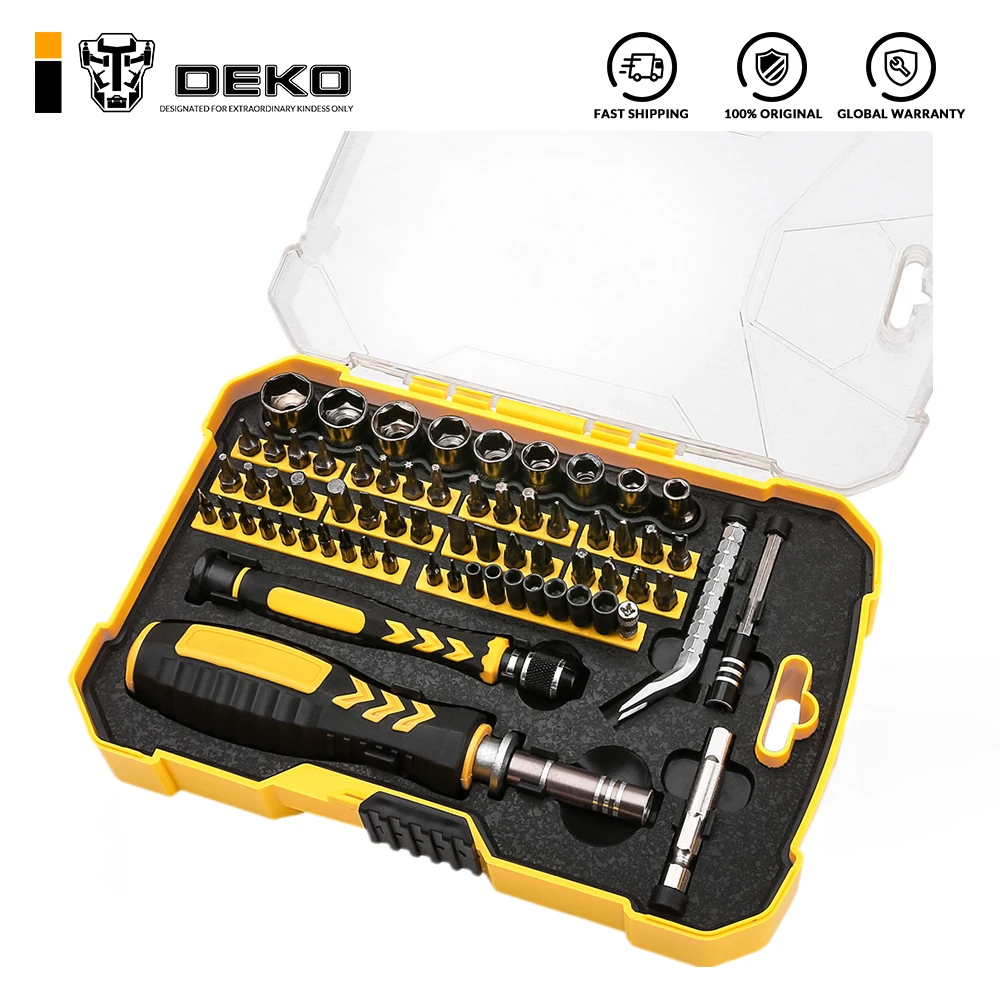 DEKO LSD03 Repair Tool Kit Socket Screwdriver Kit Household Screwdriver Set Magnetic Screwdriver Set for Household