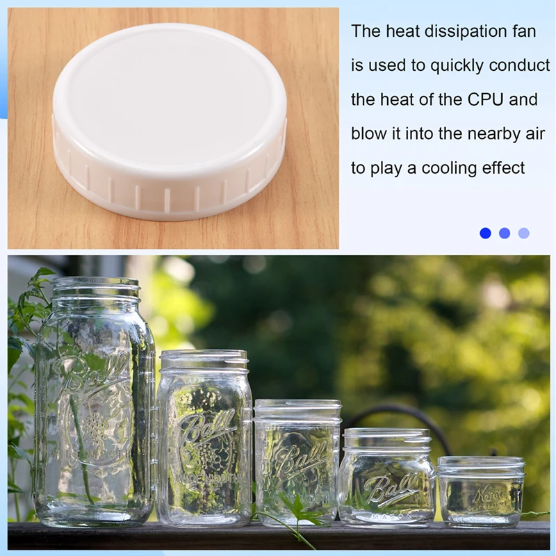 Regular Mouth Lids For Mason Jar Lids Plastic Storage Caps For Mason Canning Jars And More, Standard, Dia 70Mm