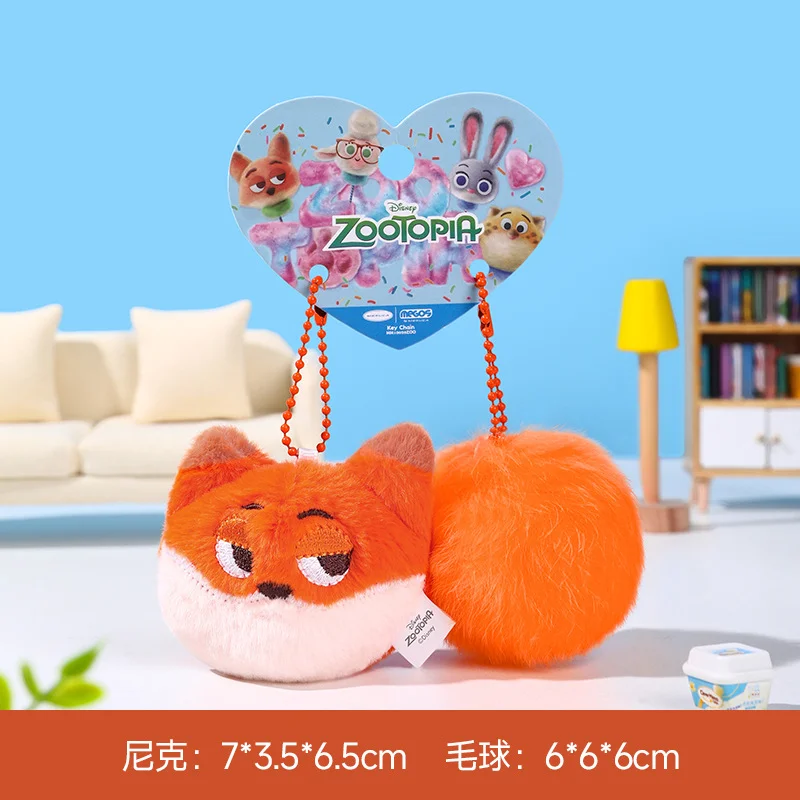 Disney Zootopia Judy Nick Fox Plush Keychain Toy Kawaii Bag Pendant Decoration Cosplay Stuffed Animal Doll Kids Birthday Gift