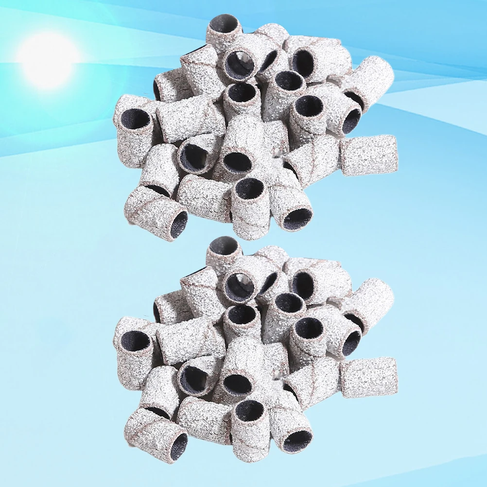 100개 연마 샌딩 밴드 120 #   천연 인조 손톱용 코런덤 재료 매니큐어 페디큐어 네일 드릴 액세서리