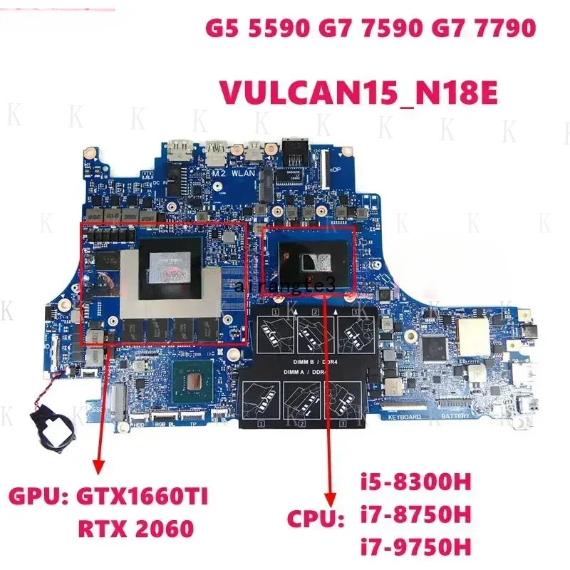 C FOR i5/i7/i9-8th/9  wbr/  th Gen CPU RTX2080 GPU Mainboard For DELL G5 5590 G7 7590 G7 7790