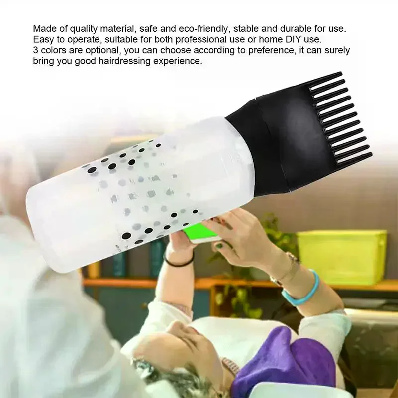120ML Hair Dye Bottle With Applicator Brush Salon Hair Coloring Dyeing Bottles