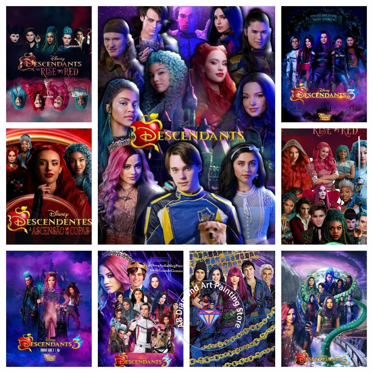 

Descendants TV drama AB Diamond Painting Kit 5D DIY Diamond Embroidery Cross Stitch Handmade Art Gift Crafts Home Decor Gift