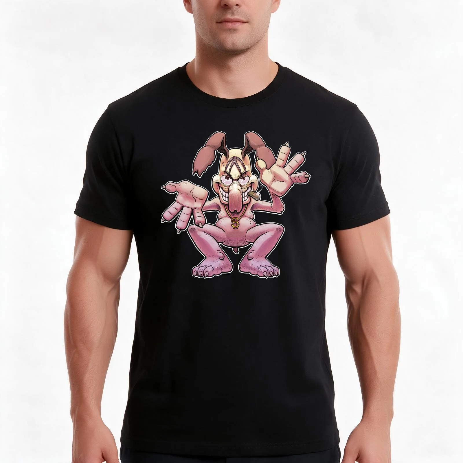 Cyril Sneer Bling Bling T-Shirt, Summer Casual Cotton Tee, Oversized Streetwear Tops, Vintage Graphic Print, Unisex Men Women