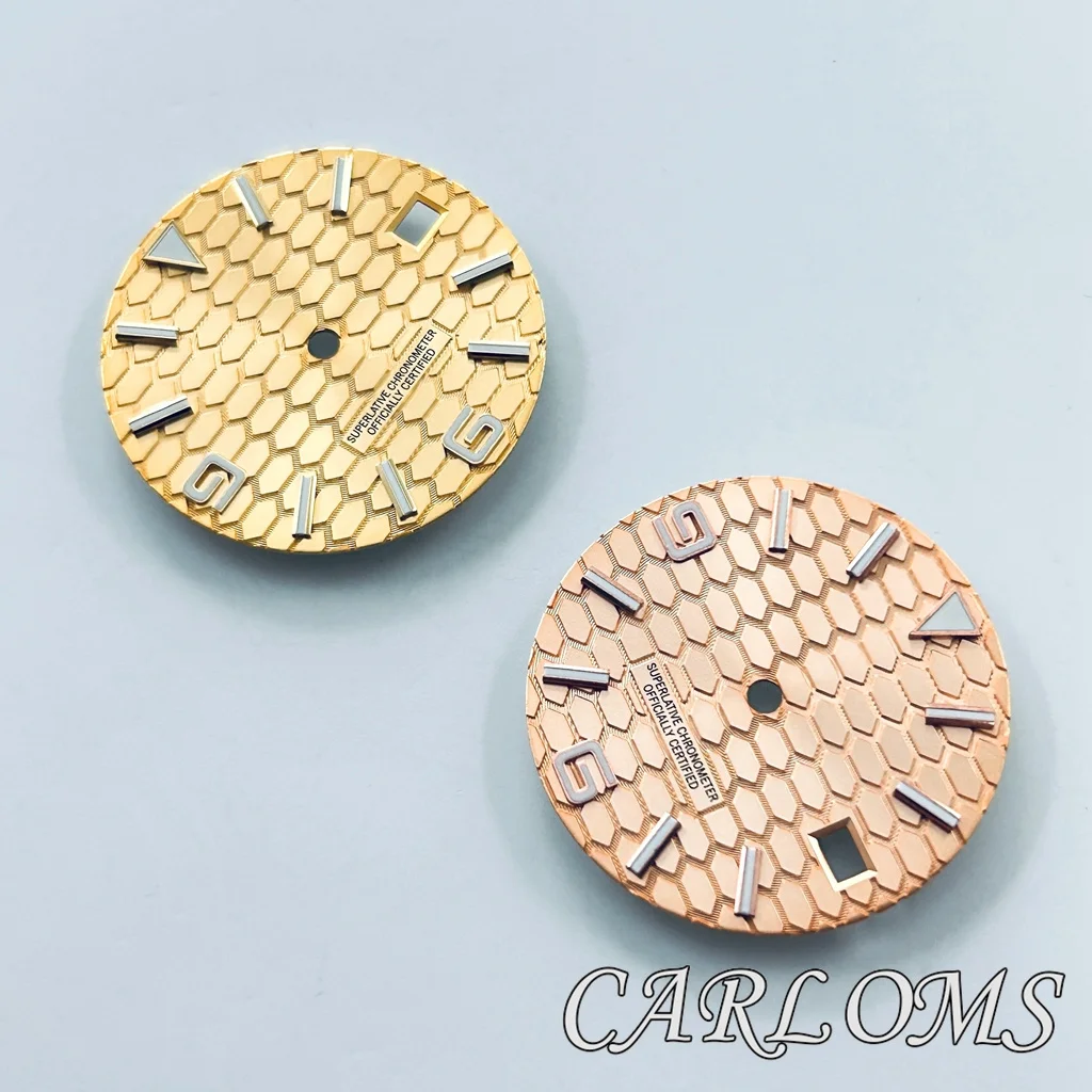 جودة عالية 29 مللي متر NH35 ساعة الطلب الأخضر مضيئة تاريخ جديد 369 ساعة الوجه لتاج 3/3.8 #4