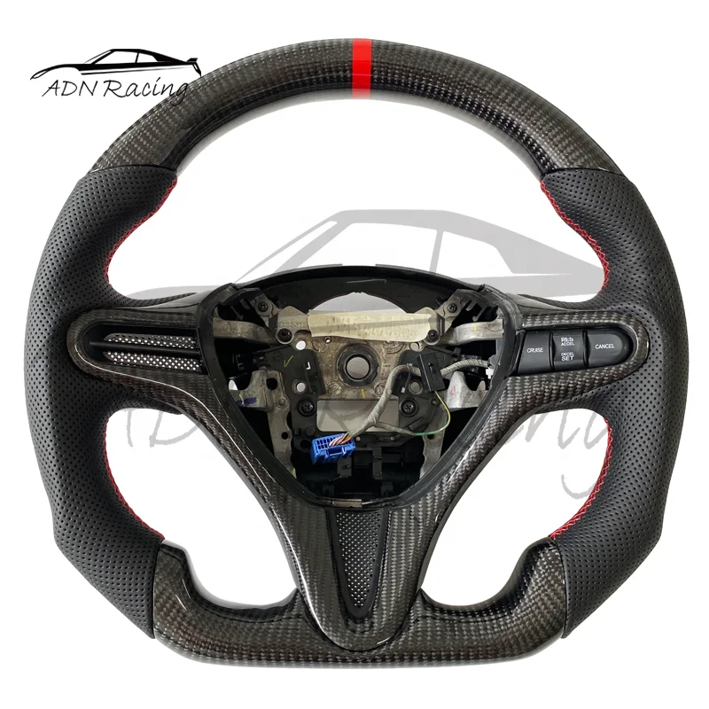 

For HONDA Civic 8th Gen Customized Carbon Fiber Racing Steering Wheel 2008-2011
