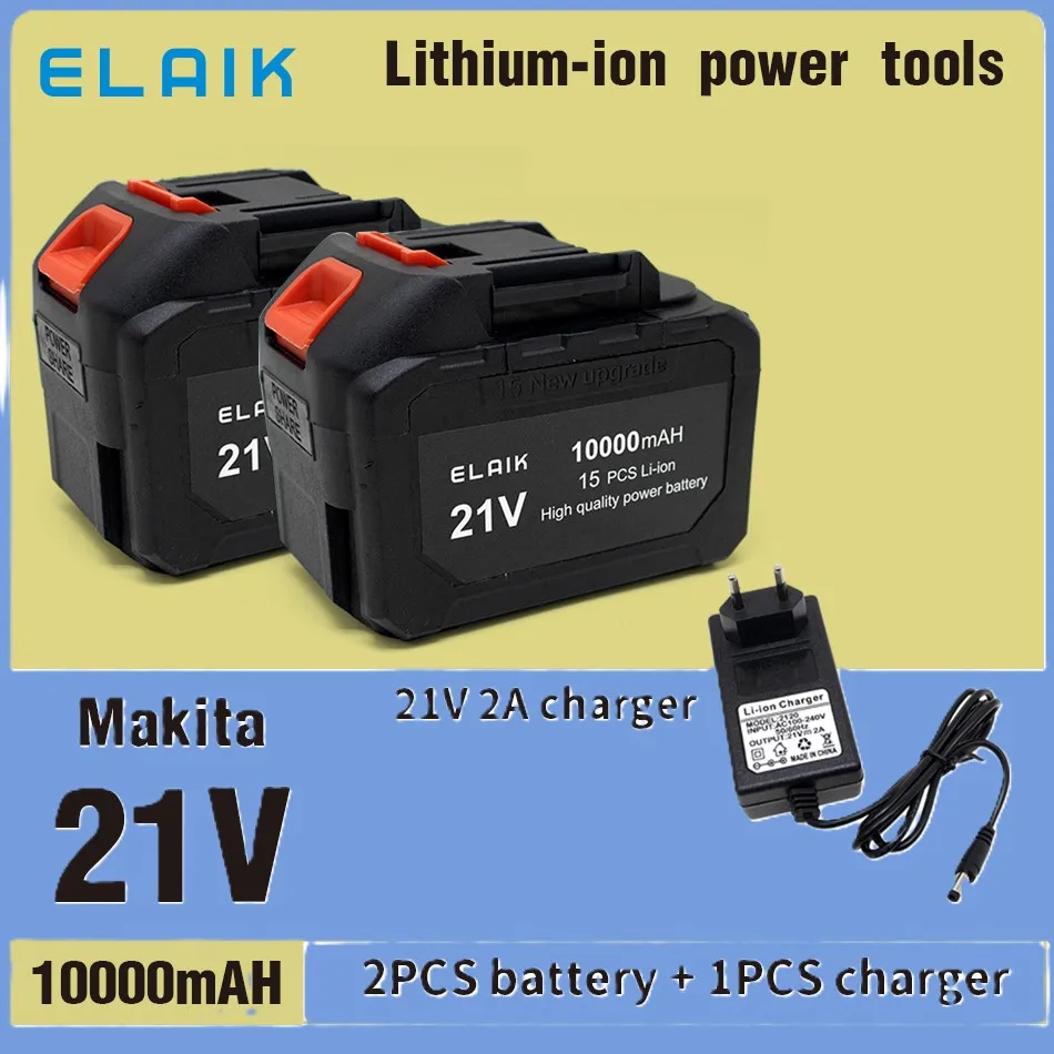 Suitable for Makita 18V21V10A  Power tools Electric screwdriver Electric drill Large capacity lithium ion battery