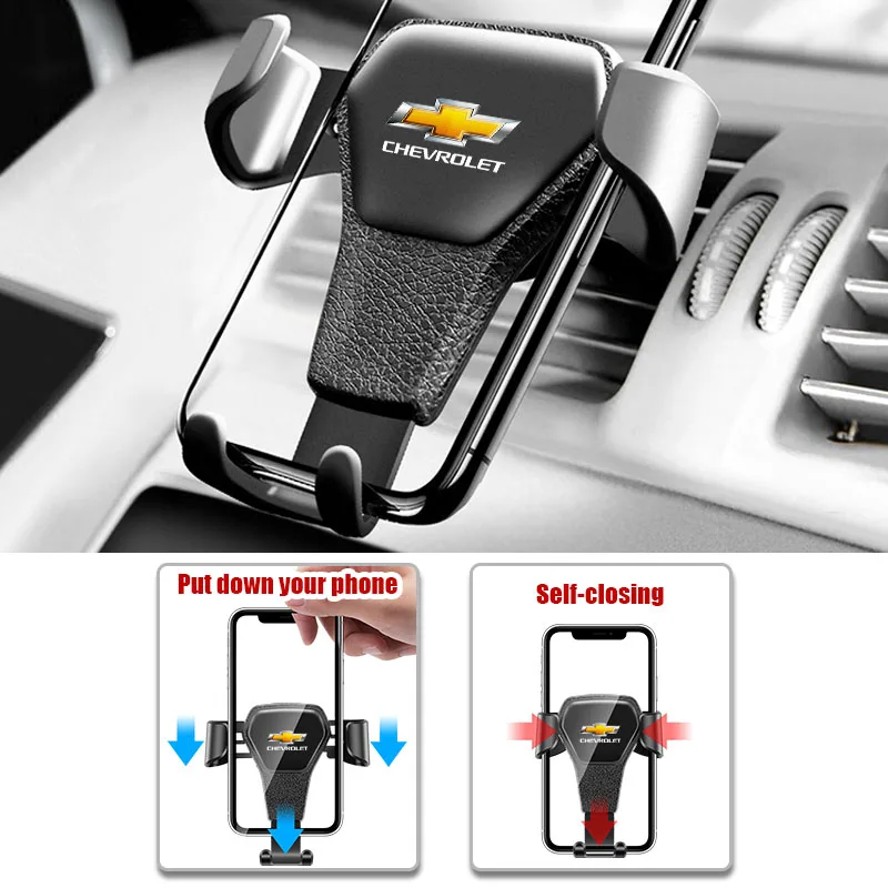 Soporte de gravedad para coche, GPS, soporte para teléfono móvil, Clip de ventilación, instalación para Chevrolet Spark Captiva Cruze Tracker Orlando Trax Epica